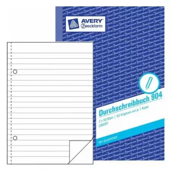Quaderno A5 Avery 904 50 fogli blu bianco