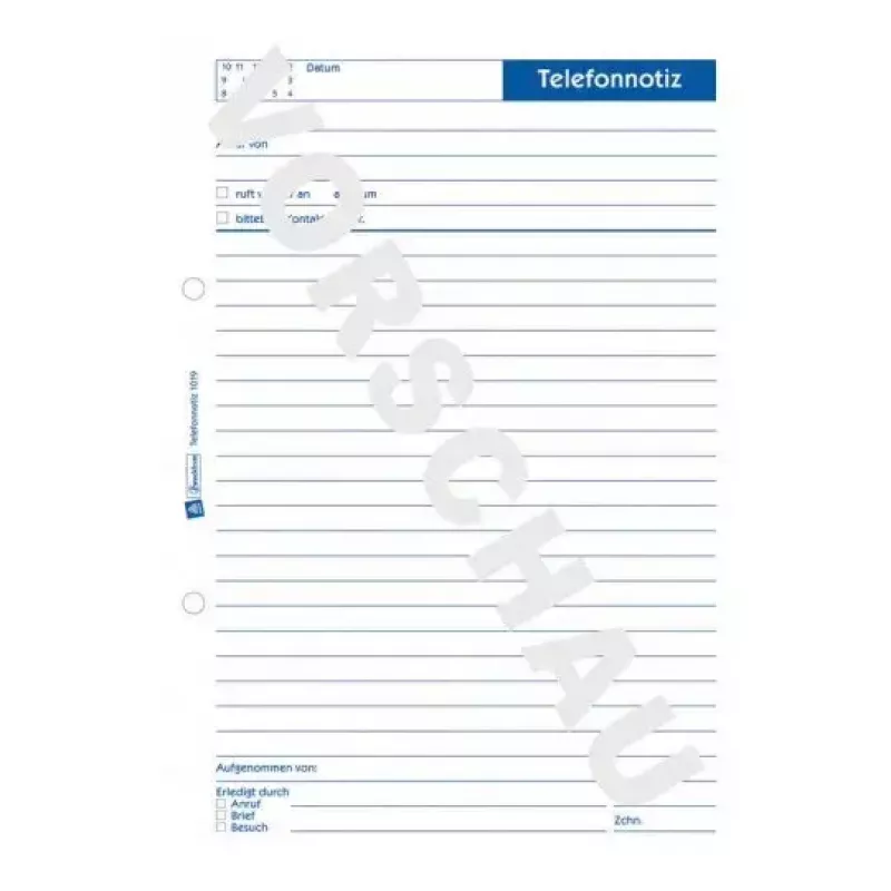 Avery Zweckform 1019 Blocco appunti telefonici, A5, 50 fogli
