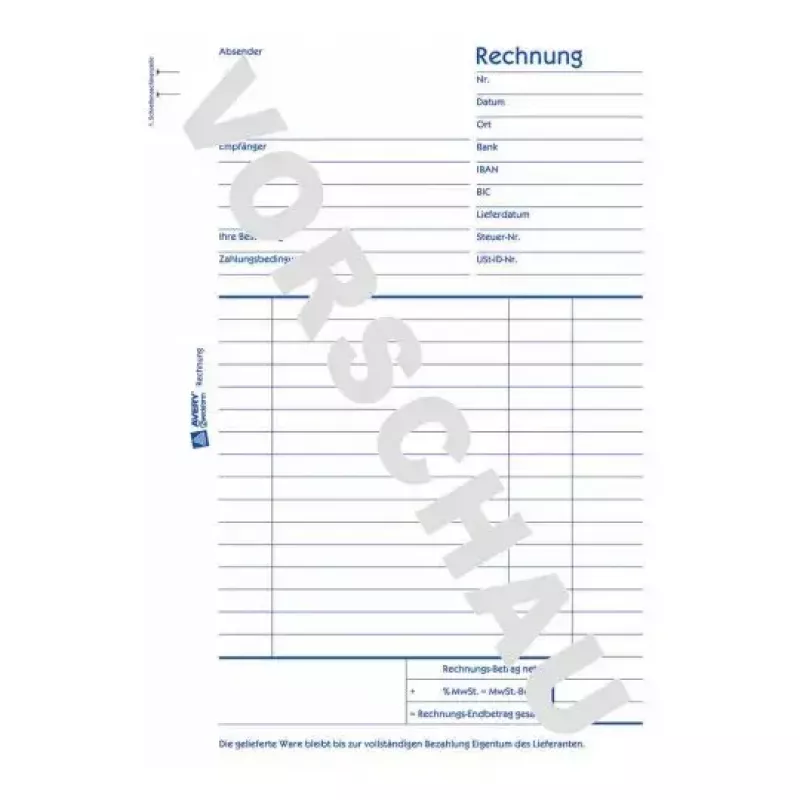 Registro amministrativo Avery 1230 blu bianco