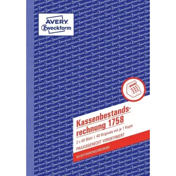 Libro formulario contabile A5 Avery 1758