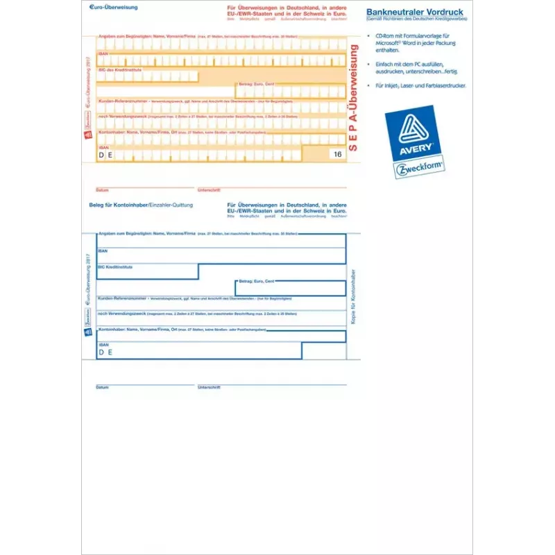 Modulo commerciale Avery 2817