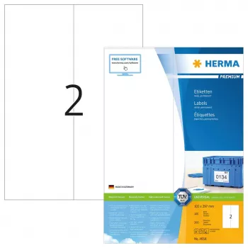 Etichette HERMA Premium A4 105x297 mm bianco carta opaca 200 pezzi