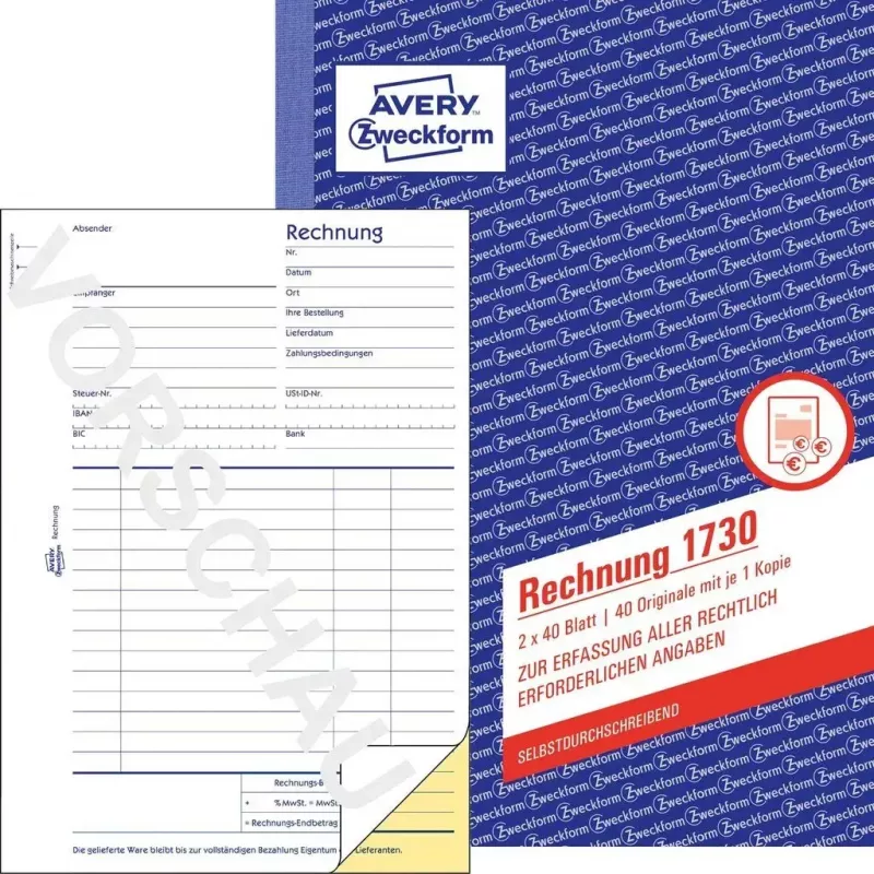 Registro contabile AVERY 1730-5 A5 40 pagine
