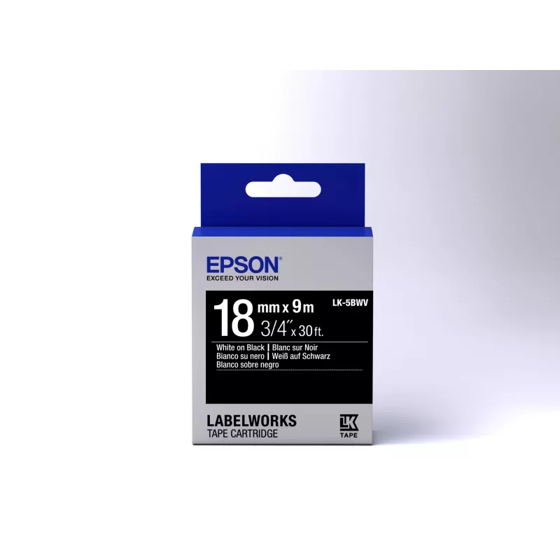 Epson Cartuccia etichetta Vivid LK-5BWV bianco/nero 18 mm (9 m)
