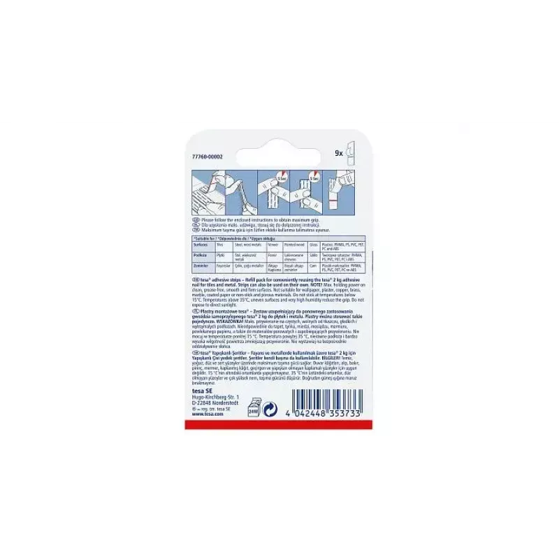 Gancio universale TESA 77760 Indoor bianco 9 pezzi