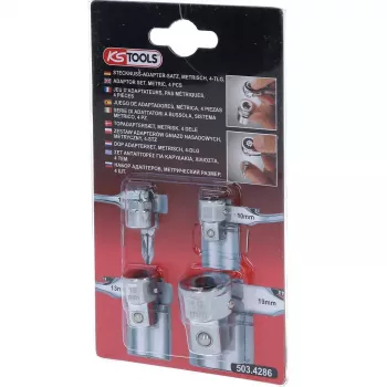 Set di chiavi a bussola KS Tools 503.4286 4 teste acciaio cromo-vanadio