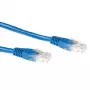 ACT blu 0,5 metri cavo patch U/UTP CAT6 con connettori RJ45