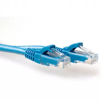 Cavo patch ACT blu 2 metri U/UTP CAT6A senza linguetta con connettori RJ45