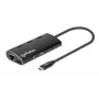 Manhattan dock/hub USB-C con lettore di schede, porte (x6): Ethernet, HDMI, USB-A (x3) e USB-C, con Power Delivery (100 W) alla porta USB-C (nota: alimentatore USB-C e cavo USB-C aggiuntivi necessari), universale per tutti i dispositivi, alluminio, corrisponde a DKT30CSDHPD3