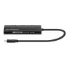 Manhattan dock/hub USB-C con lettore di schede, porte (x6): Ethernet, HDMI, USB-A (x3) e USB-C, con Power Delivery (100 W) alla porta USB-C (nota: alimentatore USB-C e cavo USB-C aggiuntivi necessari), universale per tutti i dispositivi, alluminio, corrisponde a DKT30CSDHPD3