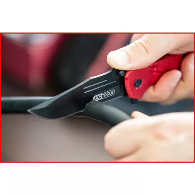 Coltello tascabile Camper/Scout KS Tools 907.2220 nero rosso