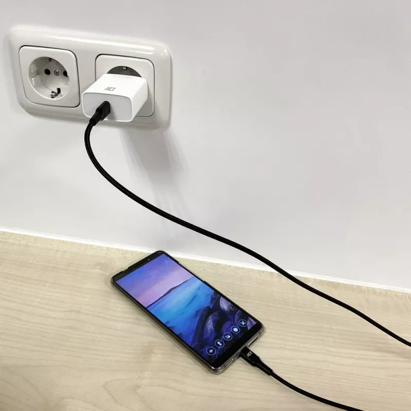 ACT cavo di ricarica/dati USB 2.0 connettore C – connettore C 1 metro, nylon
