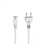 Hama 00223276 cavo di alimentazione bianco 5 m connettore C7