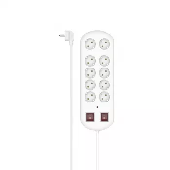 Hama 00223163 Ciabatta multipla 2 m 10 uscite AC per interni bianca
