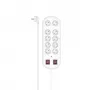 Hama 00223163 Ciabatta multipla 2 m 10 uscite AC per interni bianca