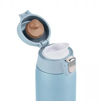 EMSA Light Mug 400 ml blu coperchio in acciaio inox polipropilene