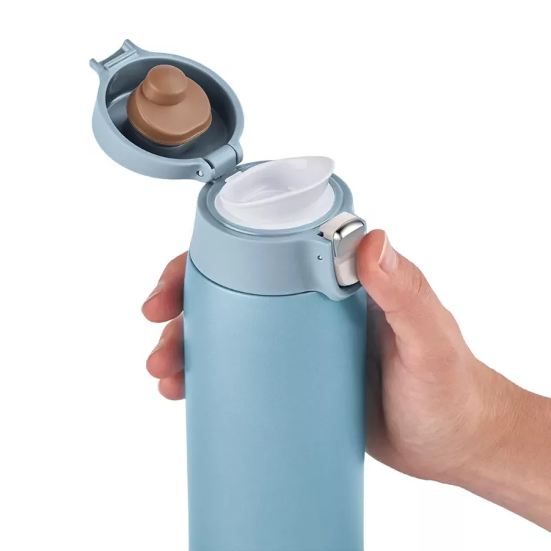 EMSA Light Mug 400 ml blu coperchio in acciaio inox polipropilene