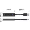 ACT AC9360 Scheda audio USB 3,5 mm ingresso cuffie 4 tasti