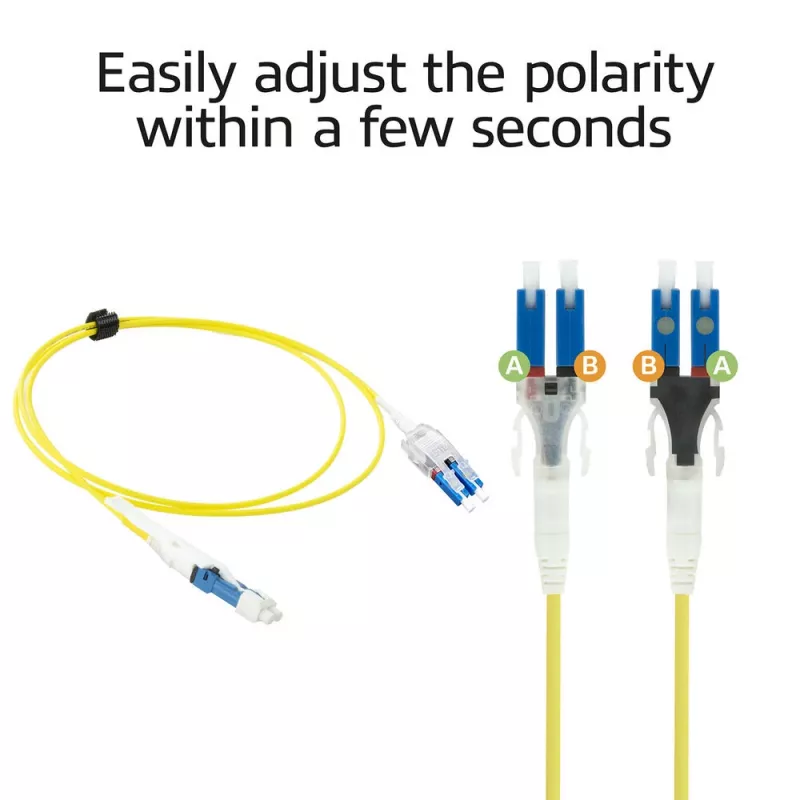 ACT Cavo patch in fibra ottica 5 metri Singlemode 9/125 OS2 Polarity Twist Uniboot Duplex CS - LC