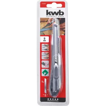 KWB 014409 coltello multiuso nero lama a spezzoni 9 mm