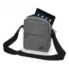 Borsa a tracolla WEDO 59 350512 — poliestere grigio unisex borsa a spalla/da mano, cerniera