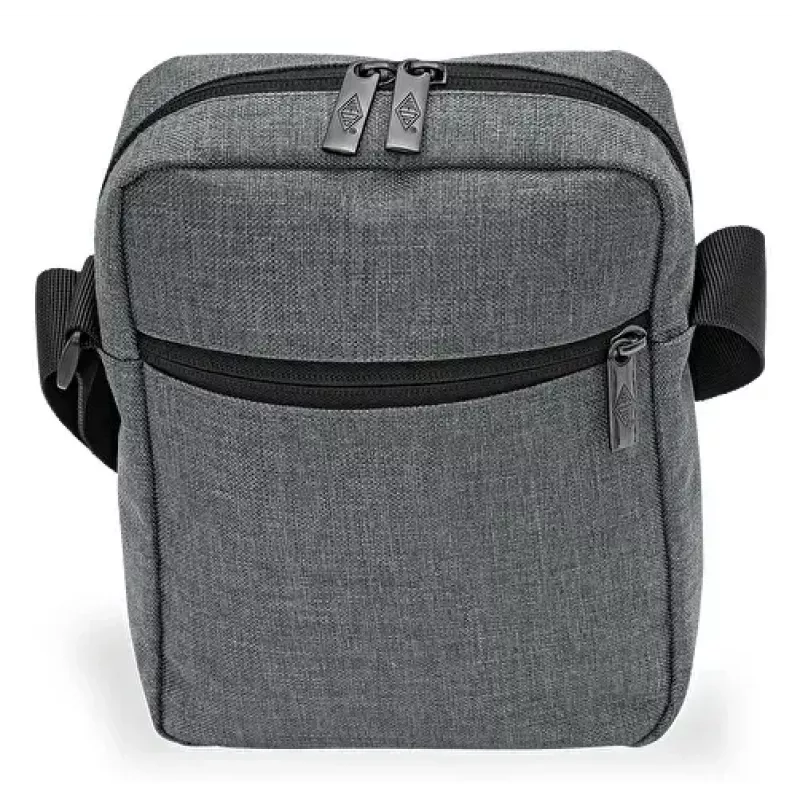 Borsa a tracolla WEDO 59 350512 — poliestere grigio unisex borsa a spalla/da mano, cerniera