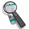 Lente d'ingrandimento LED da mano WEDO 271 7565 — ingrandimento 5×, a batteria, nero/bianco