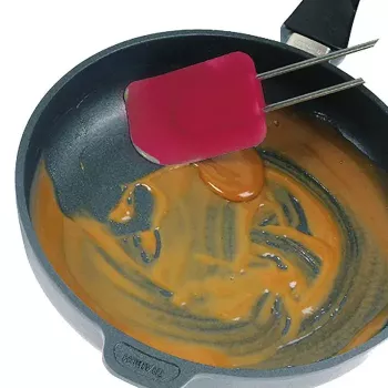 Spatola per impasti in silicone Westmark 15462270 lama in silicone rossa manico in acciaio inox