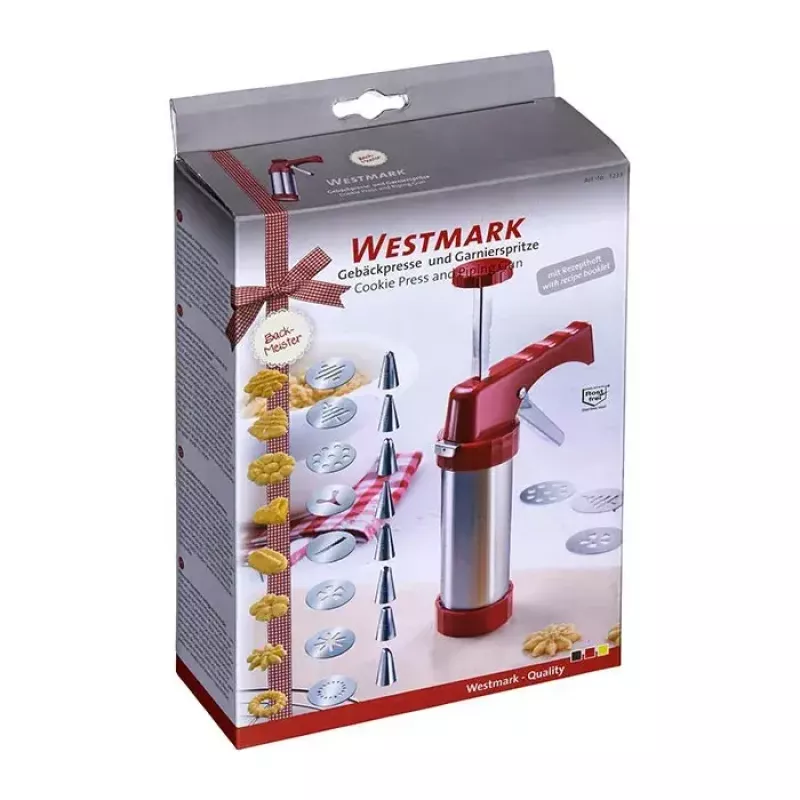 Siringa per biscotti Westmark 32332260 rosso argento plastica acciaio inox