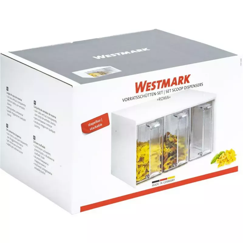 Dispenser Westmark Roma rettangolare 3 L trasparente bianco
