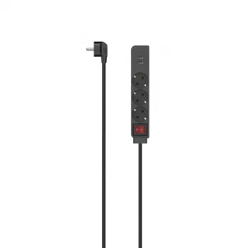 Hama 00223182 prolunga 1,4 m 3 prese AC per interni nero