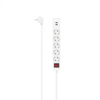 Hama 00223183 prolunga 1,4 m 5 prese AC per interni bianco