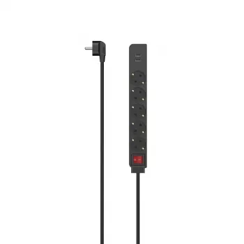 Hama 00223184 prolunga 1,4 m 5 prese AC per interni nero
