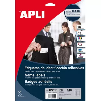 Etichette adesive per stampante APLI 12252 bianco 6,35 x 2,96 cm 540 etichette