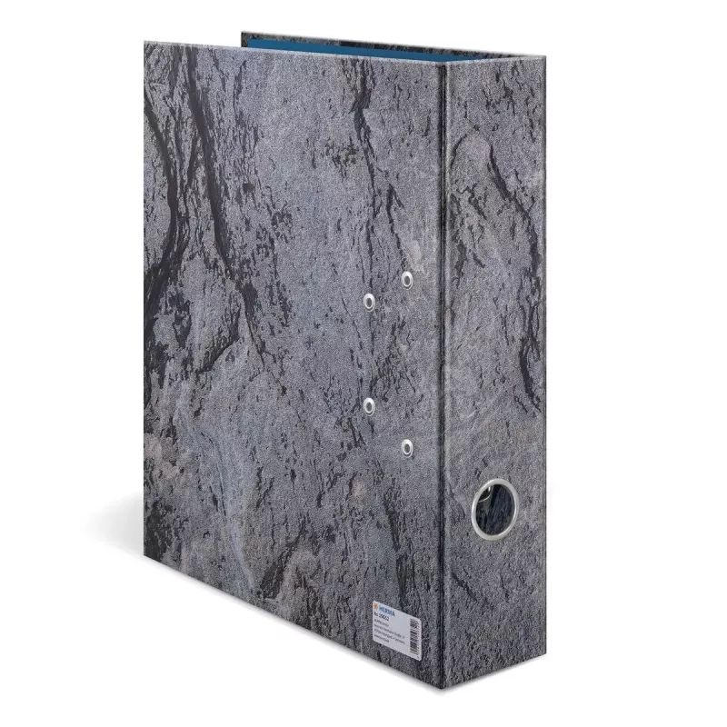 Raccoglitore ad anelli HERMA Stone A4 grigio anello Q archivio 285x70x315mm