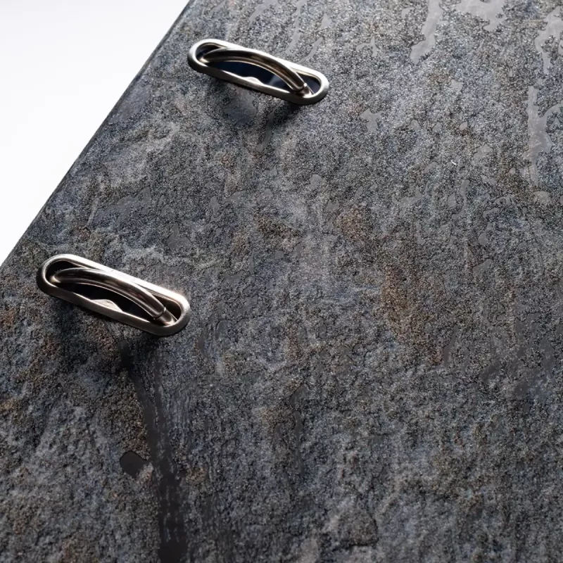 Raccoglitore ad anelli HERMA Stone A4 grigio anello Q archivio 285x70x315mm