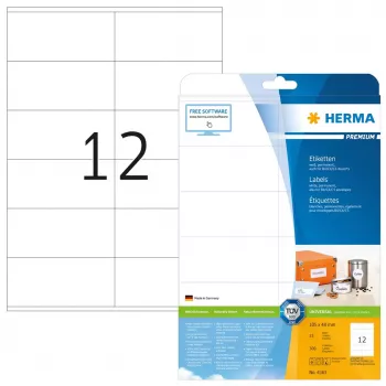 Etichetta adesiva per stampante HERMA Premium A4 105x48 mm 300 pz.