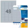 Etichette adesive per stampante HERMA Labels A4 45,7x21,2 mm argento pellicola lucida
