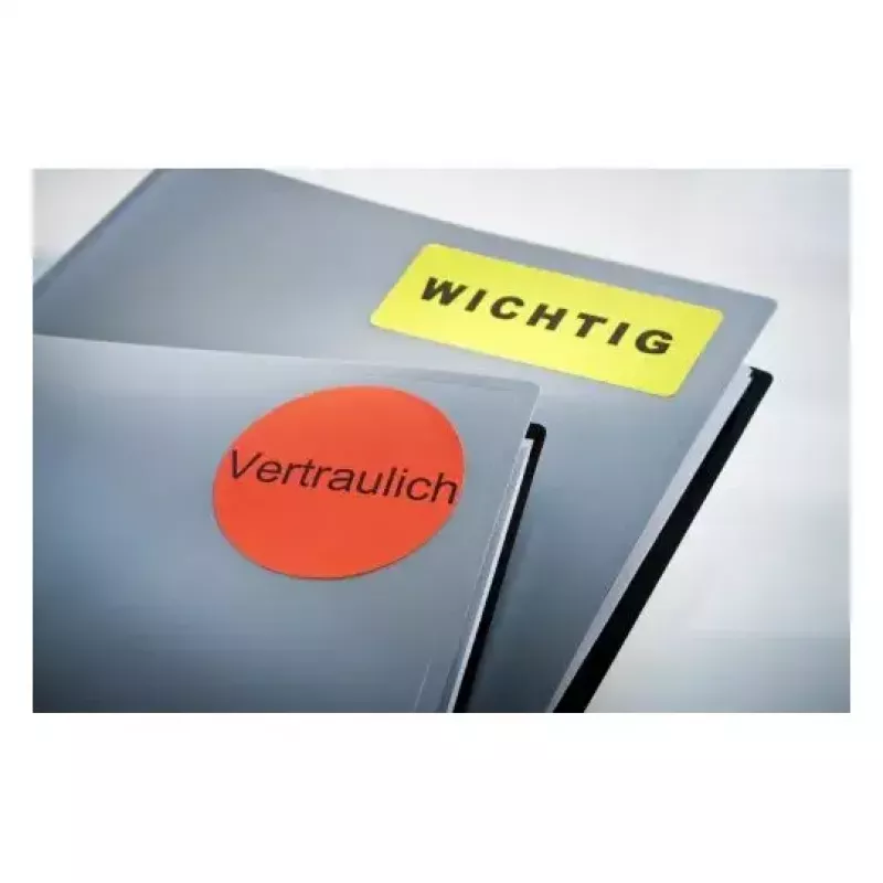 Avery Zweckform L6005-25 Etichette autoadesive, rosso fluorescente, A4, adesivo permanente, 25 fogli