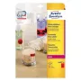 Avery Zweckform L6005-25 Etichette autoadesive, rosso fluorescente, A4, adesivo permanente, 25 fogli