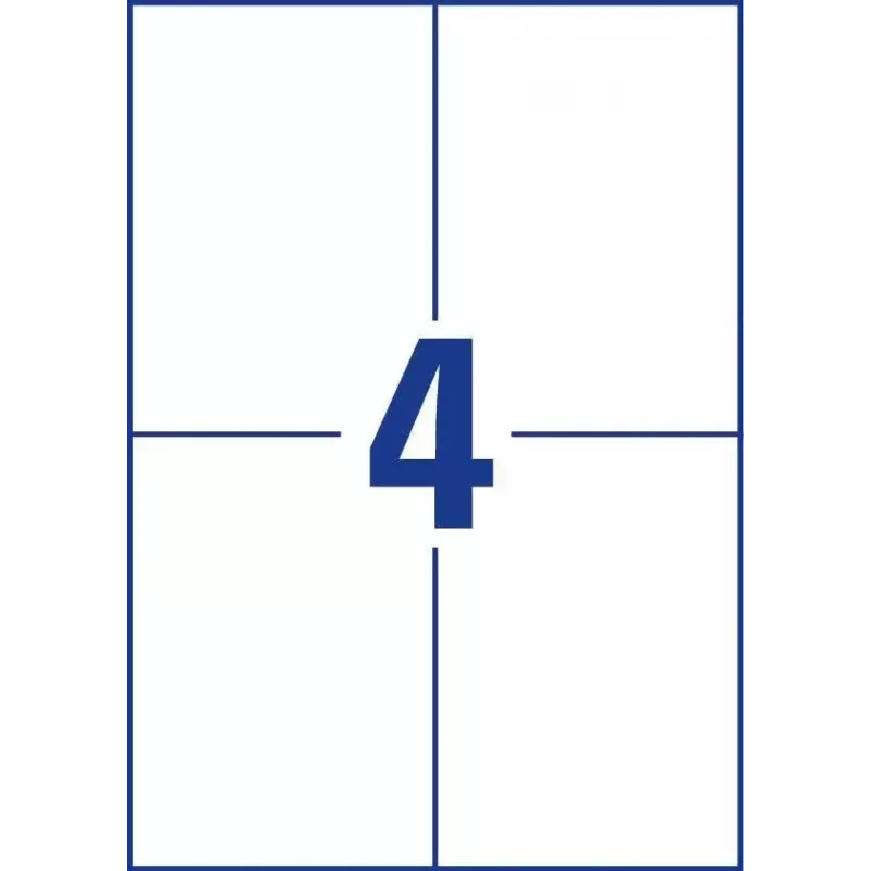 Etichette adesive rettangolari Avery Zweckform 6120 — bianco, adesivo permanente, 120 pezzi