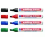 Pennarello indelebile Edding 3300 punta a scalpello nero blu verde rosso