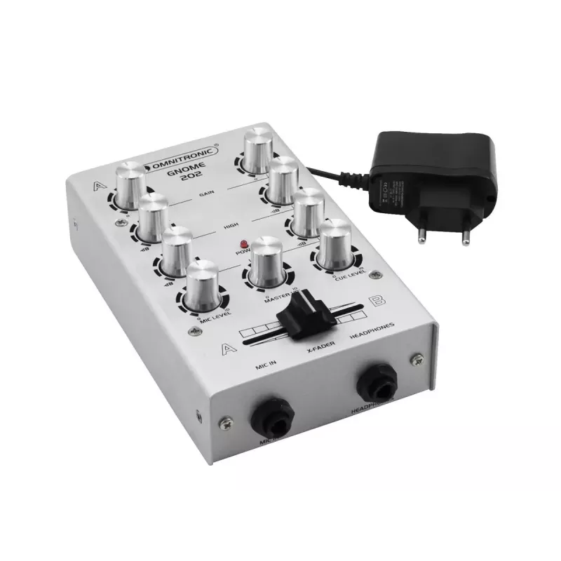 Mixer audio Omnitronic 10006881 2 canali 20 - 20000 Hz argento