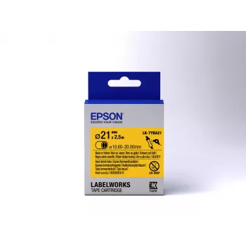 Epson cartuccia etichetta Heat Shrink Tube (HST) LK-7YBA21 nero/giallo D21mm (2,5 m)