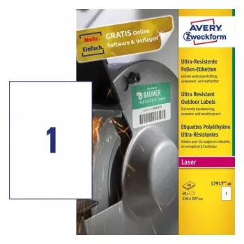 Etichetta per stampante autoadesiva Avery L7917-40