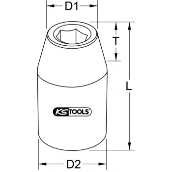 Inserto a bussola KS Tools 911.1253 attacco 1/2 pollice 1 testa 50 g