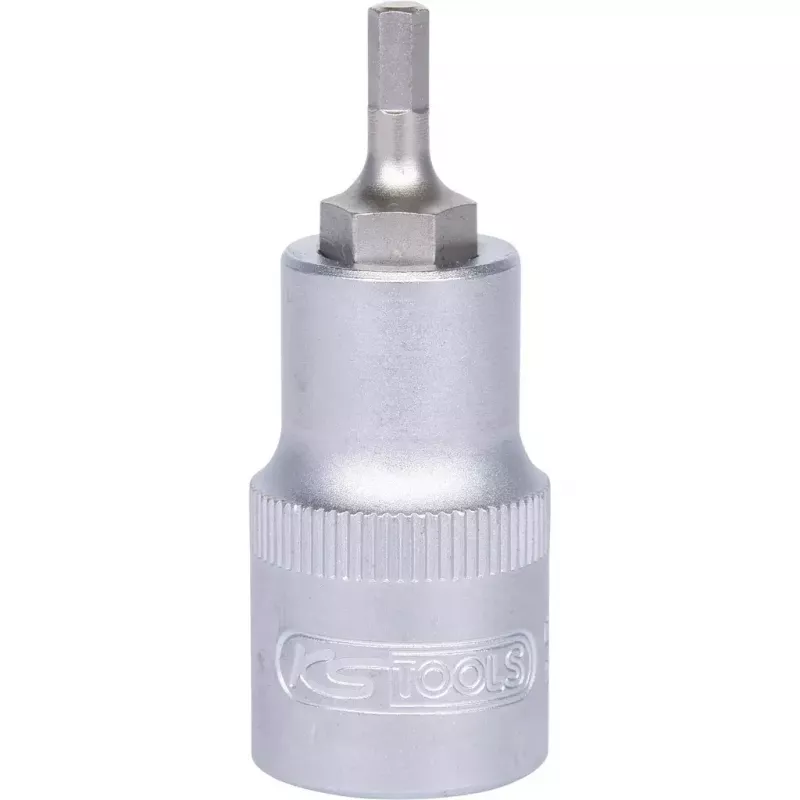 KS Tools 911.1304 bussola per inserti 1/2 pollice, esagonale, corta, 4 mm