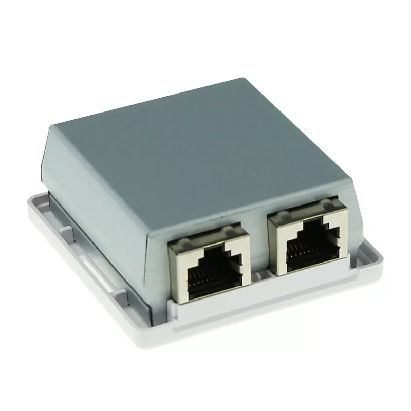Presa di connessione ACT FA7004 a parete schermata, 2 porte CAT6A