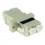 Adattatore in fibra ottica ACT LC Duplex Multimode OM1/OM2 flangia, LC/LC, avorio, Multimode, ceramica, OM1, 1 pz.