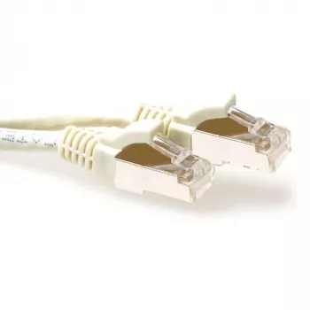 ACT avorio 30 metri LSZH SFTP CAT6A cavo patch, protezione linguetta, con connettori RJ45